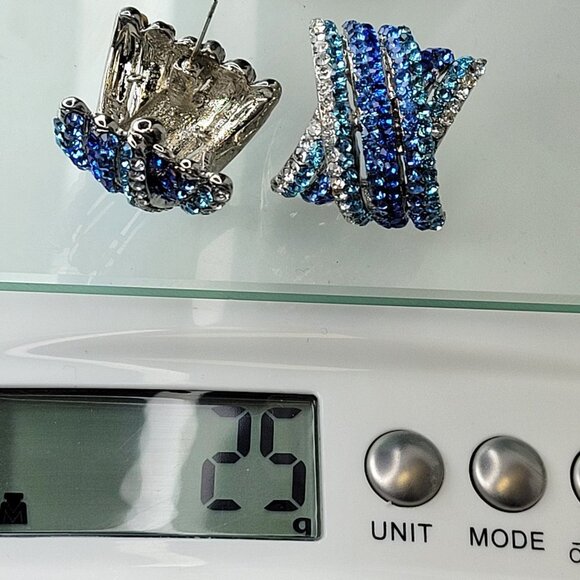 Blue Stud Earrings - Picture 7 of 10